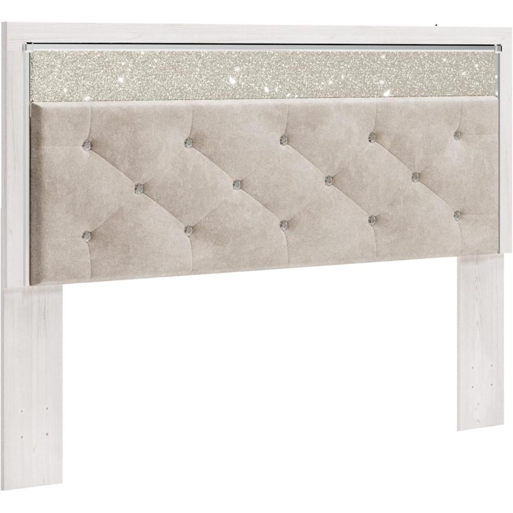 imageSignature Design by Ashley Altyra Modern SmoothGliding 6Drawer Dresser and Mirror with Safety Stop WhiteKing Panel Headboard Only