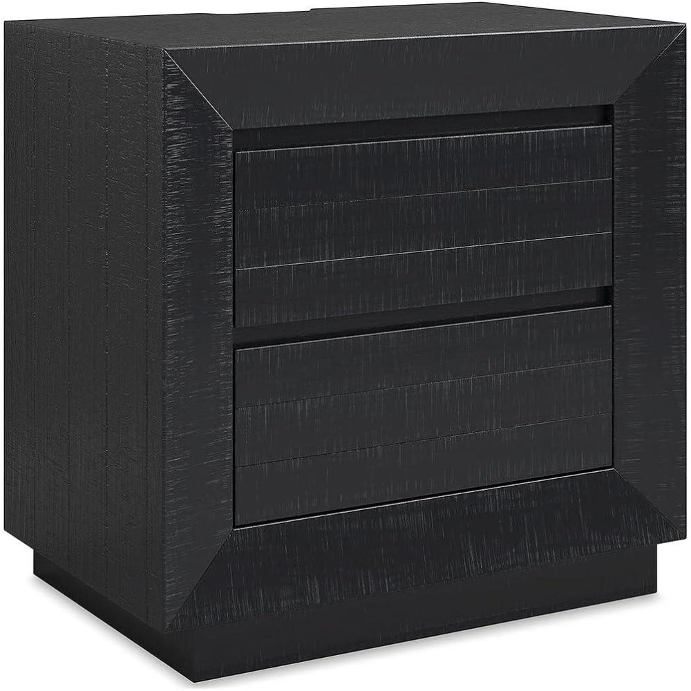 imageSignature Design by Ashley Blairhurst 3 Drawer Nightstand with USB Charging 2875quot Tall Light Grayish BrownBlack