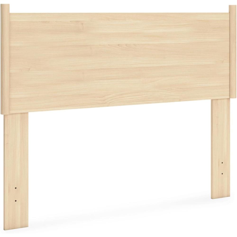 imageSignature Design by Ashley Cabinella Rustic Panel Headboard for Bedroom Adjustable Height Options Wood Queen Light Brown Headboard OnlyFull