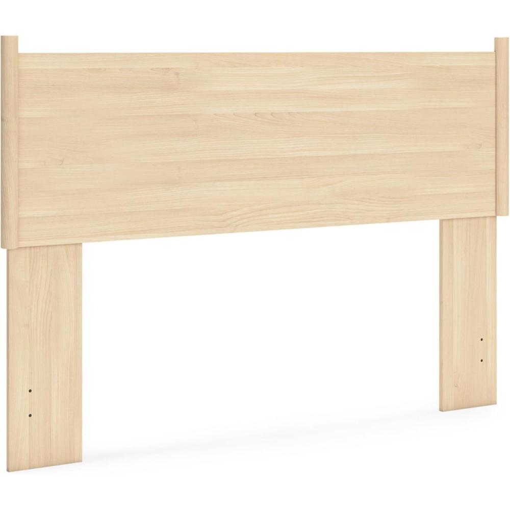 imageSignature Design by Ashley Cabinella Rustic Panel Headboard for Bedroom Adjustable Height Options Wood Queen Light Brown Headboard OnlyQueen