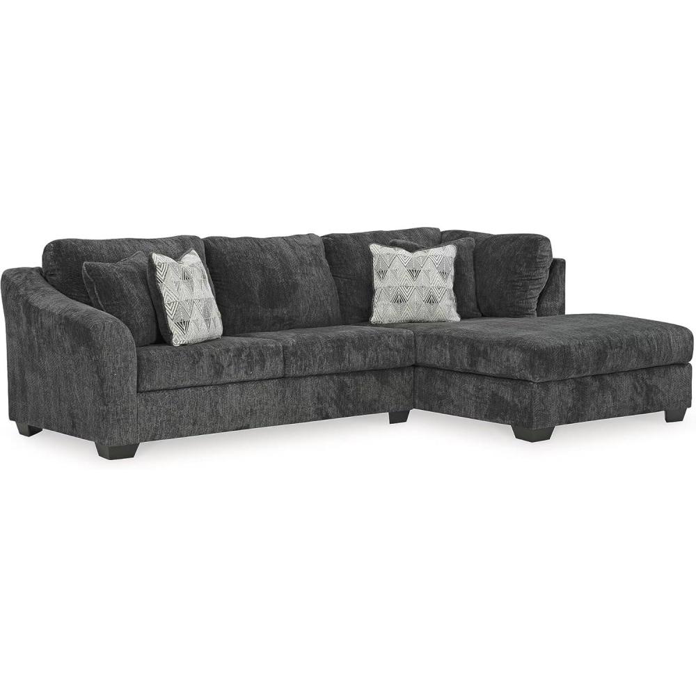 imageSignature Design by Ashley Creswell Transitional Round Upholstered Oversized Swivel Accent Chair GrayDark Gray