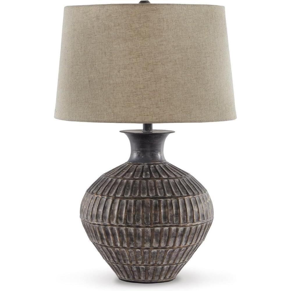 imageSignature Design by Ashley Emelda Farmhouse 27quot Ceramic Table Lamp Cream Glaze Crackle FinishMagan