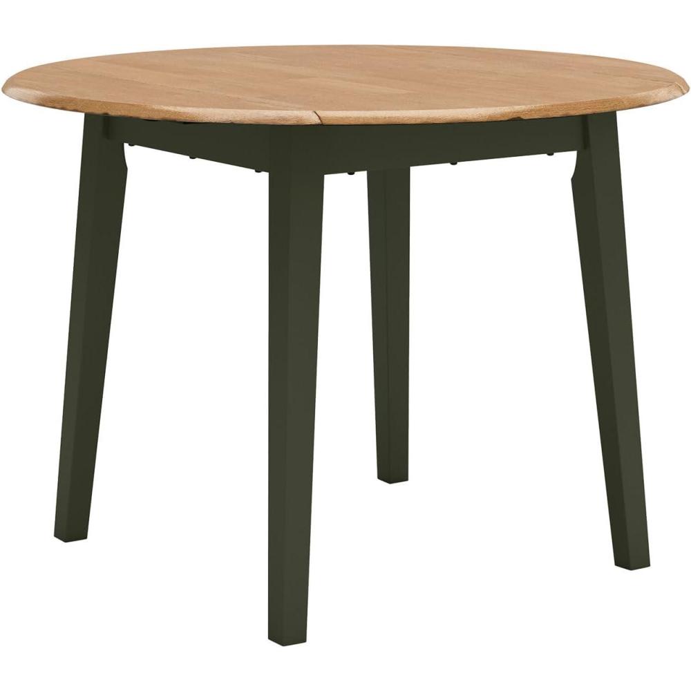 imageSignature Design by Ashley Gesthaven Modern Dining Drop Leaf Table with 4 Legs Light Brown ampamp BlueLight Brown Green