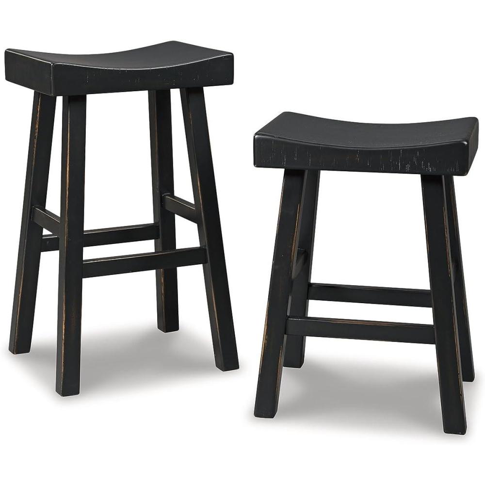 imageSignature Design by Ashley Glosco Modern Farmhouse 25quot Counter Height Barstool 2 Count BlackBlack