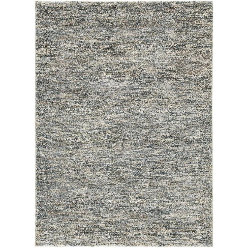 imageSignature Design by Ashley Marnin Casual 8 x 10 ft High Pile MultiTonal Accent Rug Tan Blue ampamp Cream