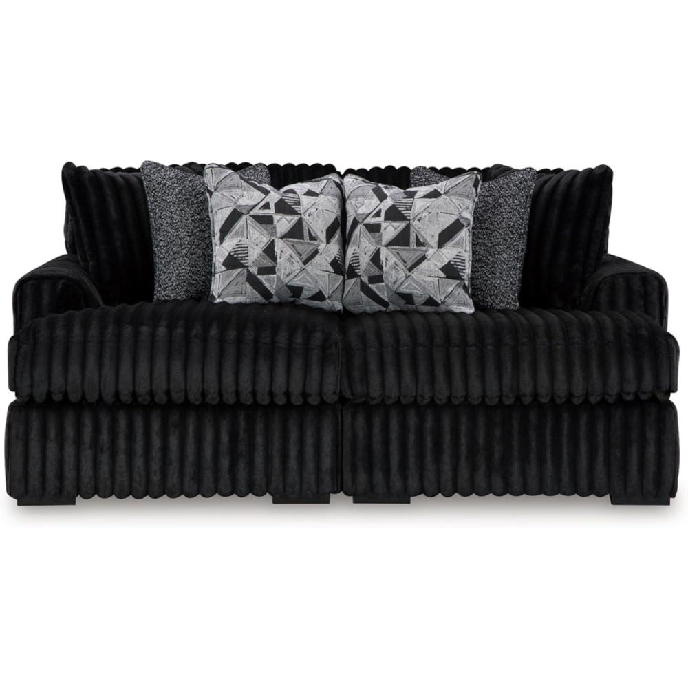 imageSignature Design by Ashley MidnightMadness Oversized Chaise 64quot W x 68quot D x 41quot H BlackBlack