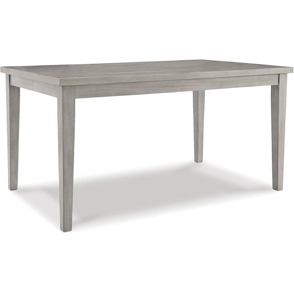 imageSignature Design by Ashley Parellen Modern Farmhouse Rectangular Dining Room Table Gray