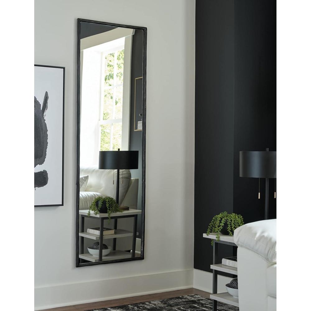 imageSignature Design by Ashley Ryandale Contemporary Floor Mirror Antique Black