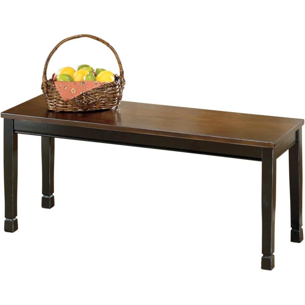 imageSignature Design by Ashley Whitesburg Cottage Rectangular Dining Bench Brown ampamp Antique WhiteBlack