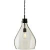imageSignature Design by Ashley Avalbane Contemporary 2025quot Glass Pendant Light Clear ampamp GrayTeardrop