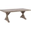 imageSignature Design by Ashley Beachcroft Modern Farmhouse Outdoor Rectangular Dining Table with Porcelain Table Top Seats 6 to 8 Umbrella Hole with Cap BeigeNatural