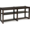 imageSignature Design by Ashley Breckington Modern Sofa Table with Adjustable Shelves Dark Brown
