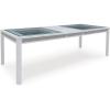 imageSignature Design by Ashley Chalanna Contemporary Dining Extension Table with 4 Legs and Rhinestone Accent Trim White