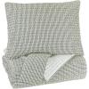 imageSignature Design by Ashley Doralia Modern Striped 3 Piece Coverlet Set with Shams Queen GrayQueen