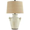 imageSignature Design by Ashley Emelda Farmhouse 27quot Ceramic Table Lamp Cream Glaze Crackle FinishEmelda