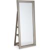 imageSignature Design by Ashley Evesen Casual Full Length Lighted Floor Standing Mirror with Storage Metallic