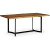 imageSignature Design by Ashley Fortmaine Contemporary Dining Table with Natural Live Edge Light Brown ampamp Black
