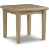 imageSignature Design by Ashley Gerianne Outdoor Square End Table with Slatting Styling and 5Step Finishing Process Eucalyptus Wood Frame 22quot High Grayish BrownEnd Table