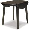 imageSignature Design by Ashley Gesthaven Modern Dining Drop Leaf Table with 4 Legs Light Brown ampamp BlueBlack