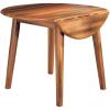 imageSignature Design by Ashley Gesthaven Modern Dining Drop Leaf Table with 4 Legs Light Brown ampamp BlueBrown