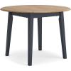 imageSignature Design by Ashley Gesthaven Modern Dining Drop Leaf Table with 4 Legs Light Brown ampamp BlueLight Brown  Blue