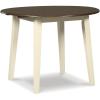 imageSignature Design by Ashley Gesthaven Modern Dining Drop Leaf Table with 4 Legs Light Brown ampamp BlueTwotone White