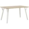 imageSignature Design by Ashley Grannen Modern Rectangular Dining Room Table White ampamp Natural Wood