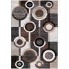 imageSignature Design by Ashley Guintte Modern 5 x 7 Medium Pile Multilayered Geometric Design Rug Black Brown ampamp Cream82 x 96 Rectangular