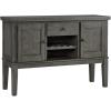 imageSignature Design by Ashley Haddigan Casual Traditional Dining Room Buffet Cabinet with Wine Rack Adjustable Shelf 1 Drawer Wood 54quot Wide Dark BrownGrey