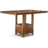 imageSignature Design by Ashley Hallanden Modern Farmhouse Counter Height Dining Room Extension Table Dark GrayMedium Brown