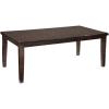 imageSignature Design by Ashley Hallanden Modern Farmhouse Rectangular Dining Room Butterfly Extension Table with SelfStoring Leaf Seats Up to 6 Wood Dark GrayDark Brown