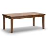 imageSignature Design by Ashley Hallanden Modern Farmhouse Rectangular Dining Room Butterfly Extension Table with SelfStoring Leaf Seats Up to 6 Wood Dark GrayMedium Brown