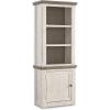 imageSignature Design by Ashley Havalance Farmhouse Left Pier Cabinet Modern Bookcase Vintage WhiteLeft Cabinet