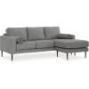 imageSignature Design by Ashley Hazela Contemporary Sectional Sofa Couch with Chaise Lounge GrayGrey