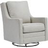 imageSignature Design by Ashley Kambria Striped Upholstered Swivel Accent Glider Chair Ivory ampamp BlackWhite