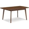 imageSignature Design by Ashley Lyncott Traditional Rectangular Dining Room SelfStoring Extension Table Seats up to 6 Brown