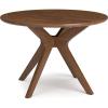 imageSignature Design by Ashley Lyncott Traditional Round Dining Room Table Seats up to 4 Brown 45quot W x 2975quot HLight Brown