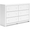 imageSignature Design by Ashley Mollviney Coastal 6Drawer Dresser with Safety Stop and Scalloped Detailing White