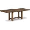 imageSignature Design by Ashley Moriville Rectangular Dining Extension Table 2 Extension Leaves Seats 8 36quot W x 86quot D x 3013quot H Wood ampamp Acacia Veneer BrownRustic Brown