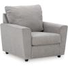 imageSignature Design by Ashley Stairatt Contemporary Square Upholstered Chair GrayLight Gray