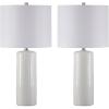 imageSignature Design by Ashley Steuben Textured Ceramic Table Lamp 2 Count Lamps 25quot Solid WhiteWhite
