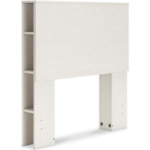Signature Design by Ashley Aprilyn Bookcase Headboard ONLY, Queen, Whitewash(White)