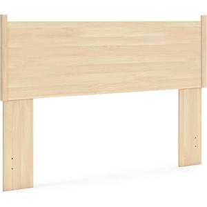 Signature Design by Ashley Cabinella Rustic Panel Headboard for Bedroom, Adjustable Height Options, Wood, Queen, Light Brown (Headboard Only)(Queen)
