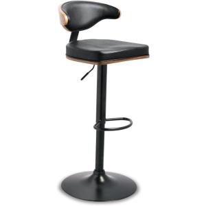 Signature Design by Ashley Centiar 24″ Counter Height Modern Bucket Barstool 2 Count, Brown(Two Toned)