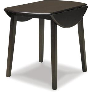 Signature Design by Ashley Gesthaven Modern Dining Drop Leaf Table with 4 Legs, Light Brown & Blue(Black)