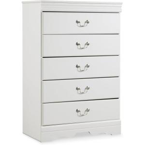 Signature Design by Ashley Huey Vineyard Classic 6 Drawer Dresser, BLack(White)