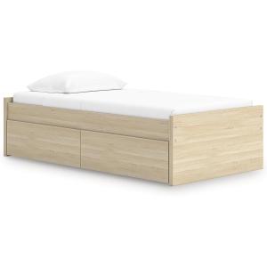 Signature Design by Ashley Onita Contemporary Queen Panel Headboard with Adjustable Height, Wood and Decorative Laminate, 39.53″ High, Solid White Finish(Light Brown)