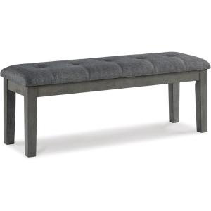Signature Design by Ashley Ralene Tufted Upholstered Dining Room Bench, Medium Brown(Grey)
