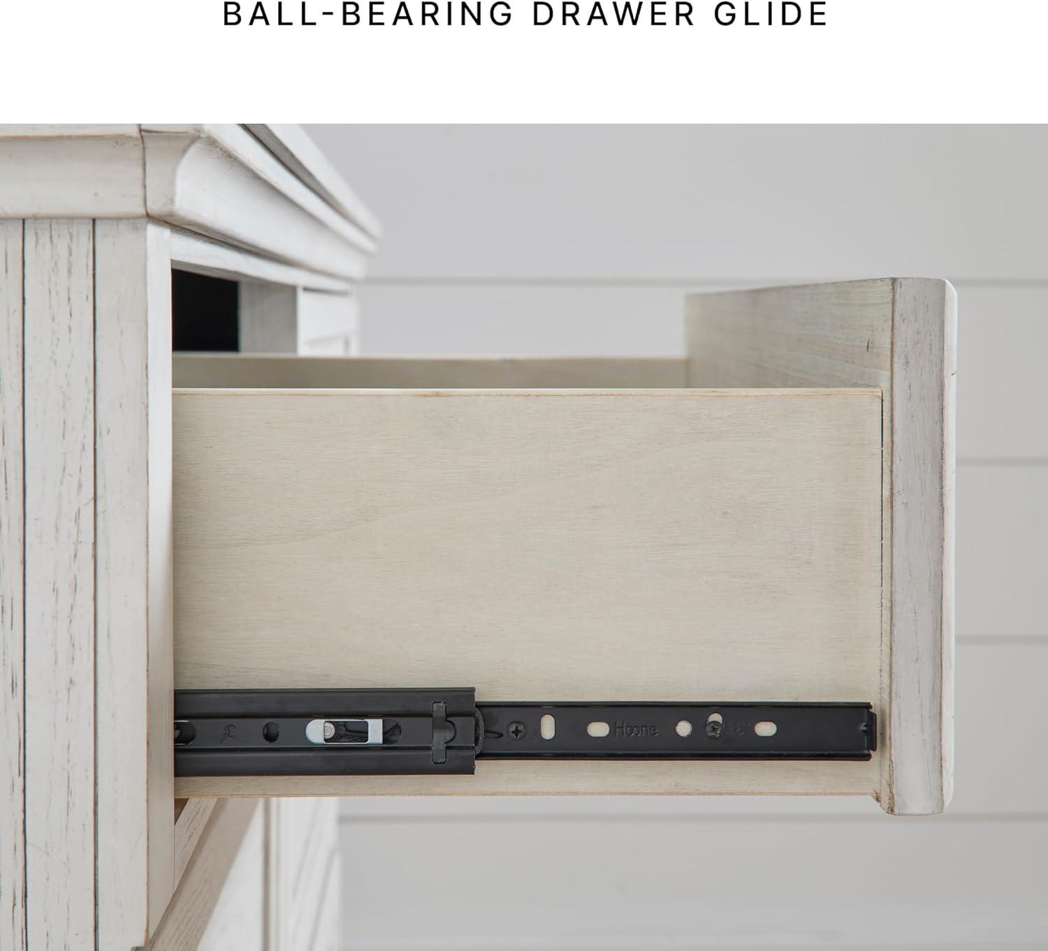 imageSignature Design by Ashley Arlendyne Traditional 9 Drawer Dresser with Feltlined Top Drawer for Bedroom WhiteDark Brown