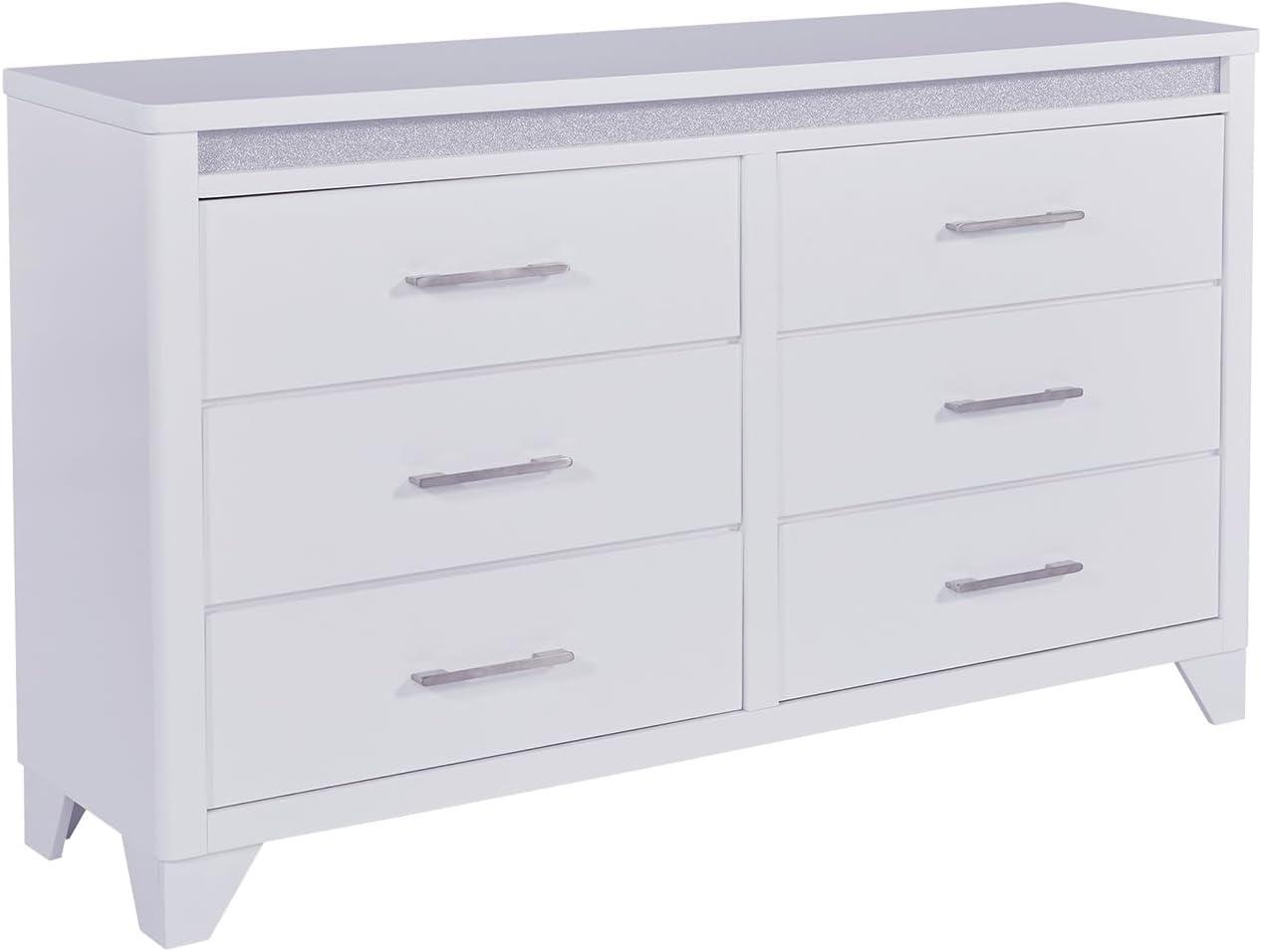 imageSignature Design by Ashley Arlendyne Traditional 9 Drawer Dresser with Feltlined Top Drawer for Bedroom WhiteWhite
